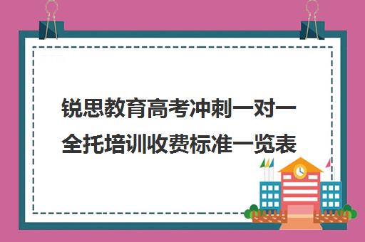 锐思教育高考冲刺一对一全托培训收费标准一览表（清大锐思教育怎么样）