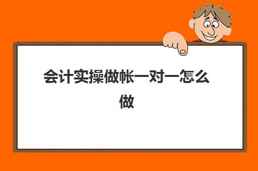 会计实操做帐一对一怎么做(财务新手怎么对账)