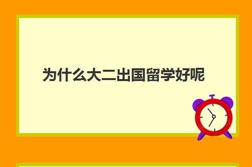 为什么大二出国留学好呢(国内大二学生出国留学怎样走流程)