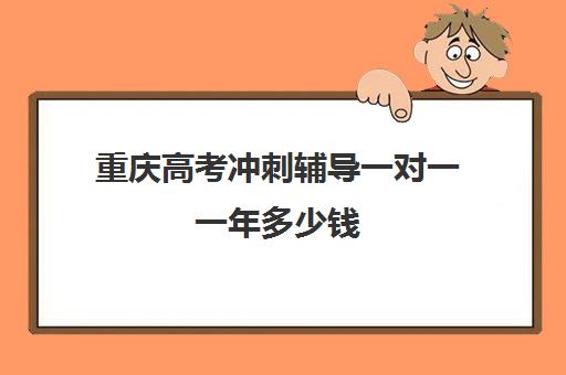 重庆高考冲刺辅导一对一一年多少钱(高考线上辅导机构有哪些比较好)