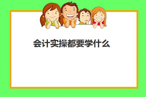 会计实操都要学什么(学会计从何入手)