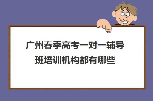 广州春季高考一对一辅导班培训机构都有哪些(广东最出名高职高考辅导班)