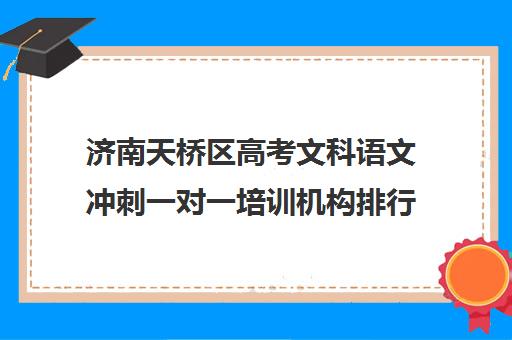 济南天桥区高考文科语文冲刺一对一培训机构排行榜(济南排名前十的辅导班)