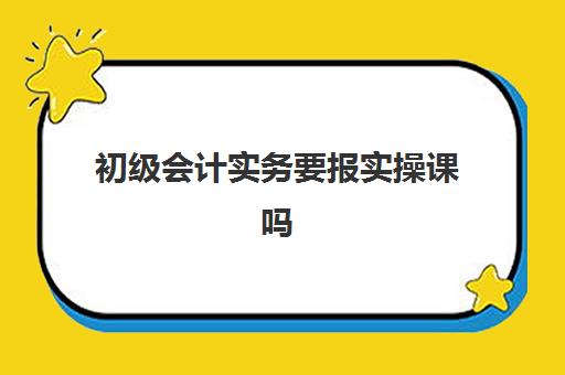 初级会计实务要报实操课吗(会计基本实务是什么)