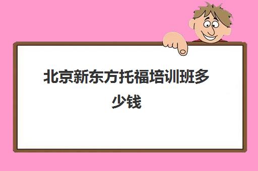 北京新东方托福培训班多少钱(新东方托福班价目表)