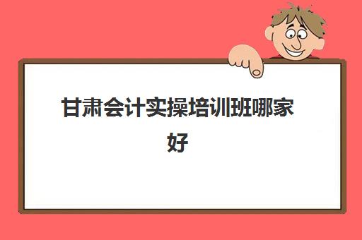 甘肃会计实操培训班哪家好(会计实务培训有用吗)