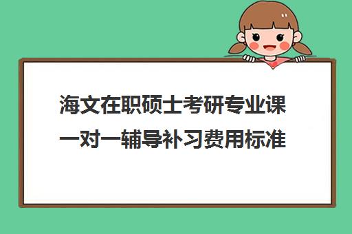 海文在职硕士考研专业课一对一辅导补习费用标准价格表