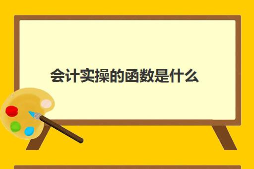 会计实操函数是什么(会计常用函数)