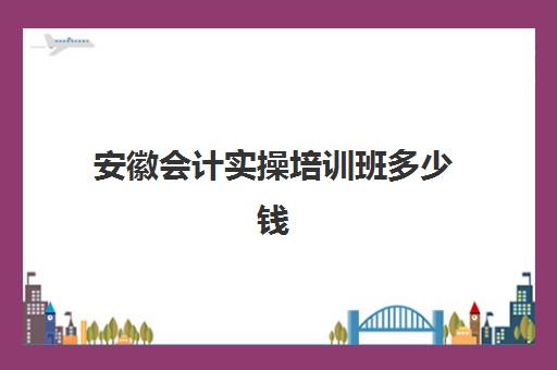 安徽会计实操培训班多少钱(合肥会计学堂培训学校怎么样)