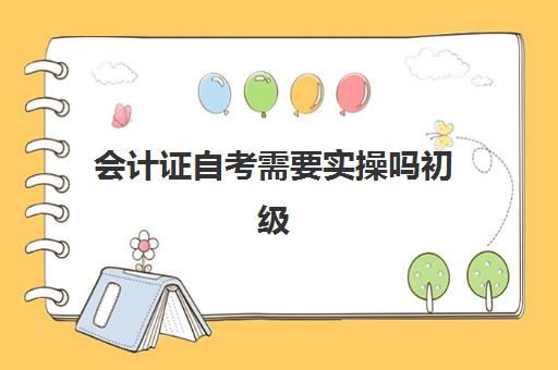 会计证自考需要实操吗初级(自考会计证怎么考需要什么条件)