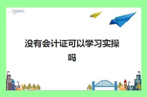 没有会计证可以学习实操吗