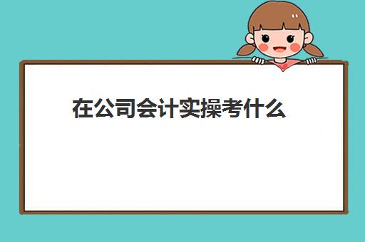 在公司会计实操考什么(企业会计入门基础知识)