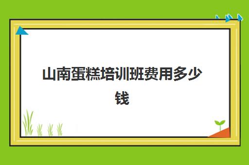 山南蛋糕培训班费用多少钱(会计培训班要多少钱)