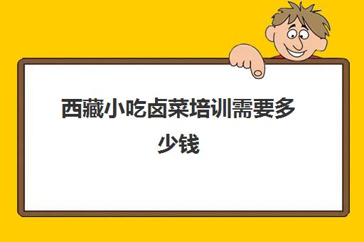 西藏小吃卤菜培训需要多少钱