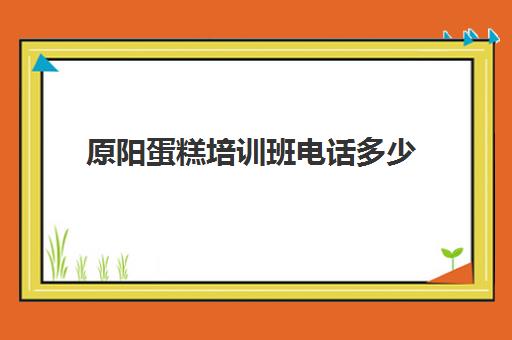 原阳蛋糕培训班电话多少(焦作蛋糕培训学校在哪) 原阳蛋糕培训班电话多少(焦作蛋糕培训学校在哪)
