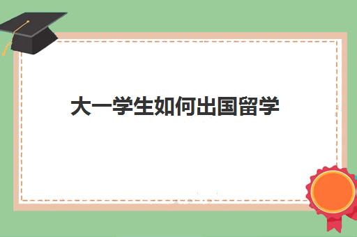 大一学生如何出国留学(学生出国留学需要哪些条件)