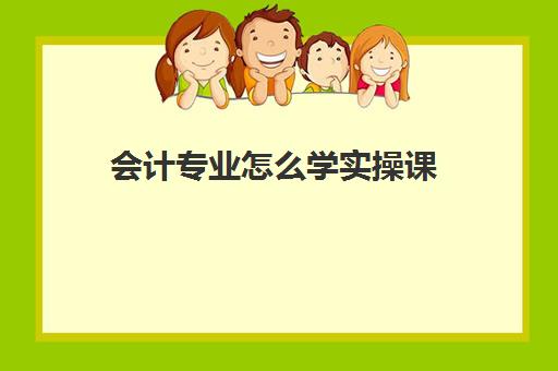 会计专业怎么学实操课(会计怎么学快速入门)