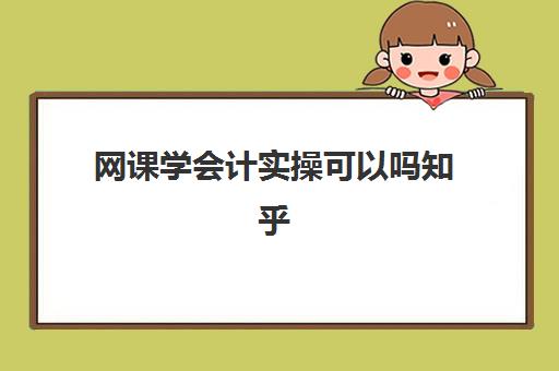 网课学会计实操可以吗知乎(会计网课一般多少钱)