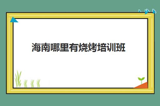 海南哪里有烧烤培训班(海南烧烤)