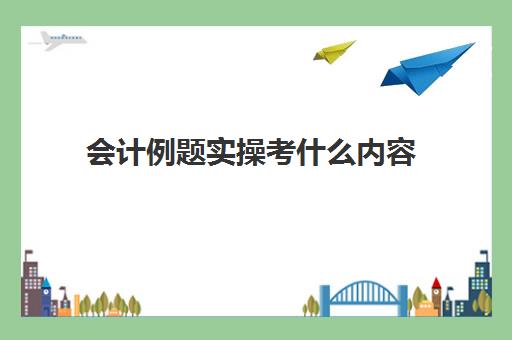 会计例题实操考什么内容(会计实训项目及内容)