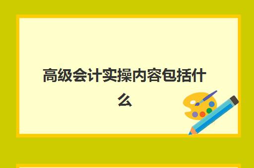 高级会计实操内容包括什么(高级会计实务目录) 高级会计实操内容包括什么(高级会计实务目录)