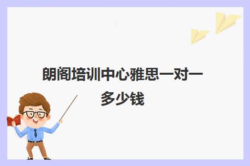 朗阁培训中心雅思一对一多少钱(雅思一对一400一小时贵吗)