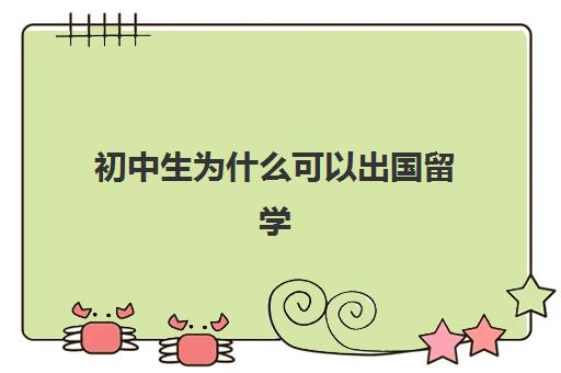 初中生为什么可以出国留学(中学生出国留学的利与弊)