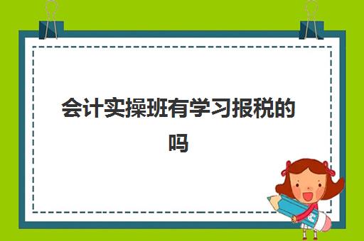 会计实操班有学习报税的吗
