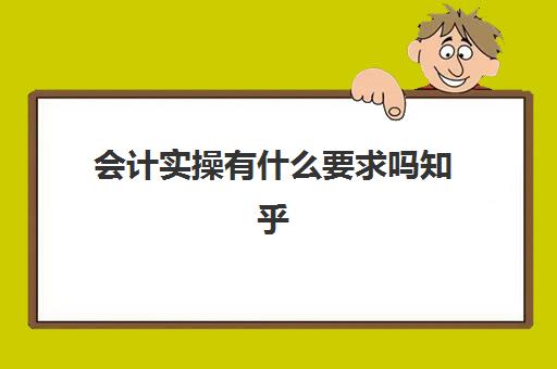 会计实操有什么要求吗知乎(做会计一般需要多长时间才能上手)