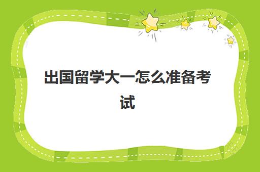 出国留学大一怎么准备考试(怎么考国外的大学)