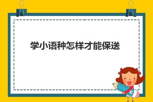 学小语种怎样才能保送(高考小语种有哪些)
