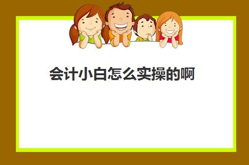 会计小白怎么实操的啊(小白可以学会计吗)