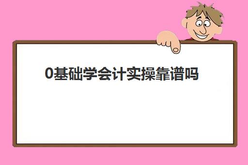 0基础学会计实操靠谱吗(普通人学会计好学吗)
