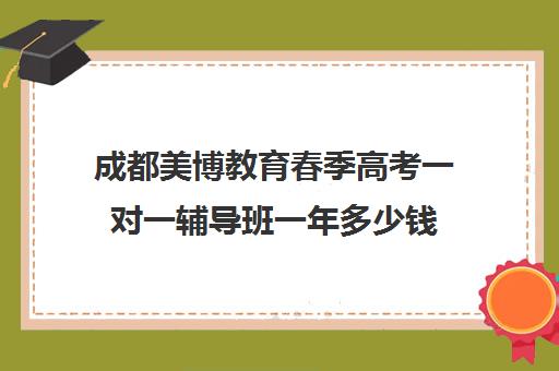 成都美博教育春季高考一对一辅导班一年多少钱（成都单招培训学校正规学校有哪些）