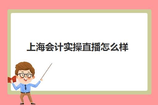 上海会计实操直播怎么样(会计初级是去报班好还是上网课)