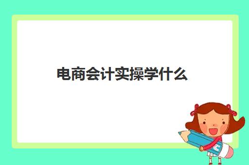 电商会计实操学什么(电商会计的工作内容)