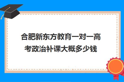 合肥新东方教育一对一高考政治补课大概多少钱(新东方补课有效果吗) 合肥新东方教育一对一高考政治补课大概多少钱(新东方补课有效果吗)