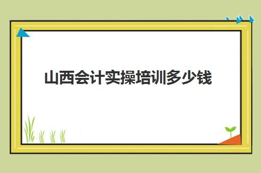 山西会计实操培训多少钱(会计培训学校哪个好)