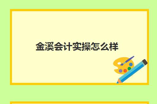 金溪会计实操怎么样(会计课程)