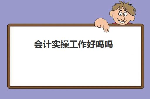 会计实操工作好吗吗(会计好上手吗)