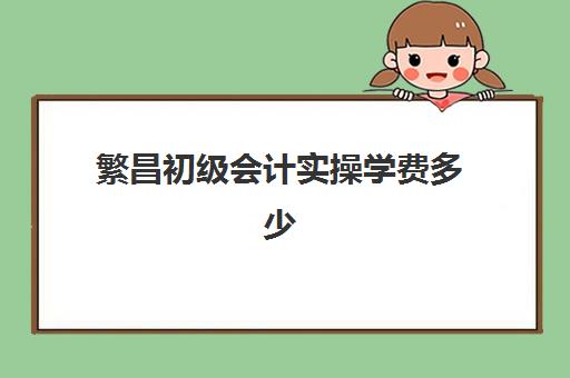 繁昌初级会计实操学费多少(会计班培训班学费多少)