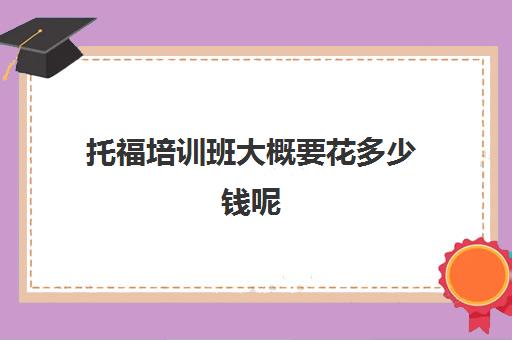 托福培训班大概要花多少钱呢(托福1对1培训多少钱)