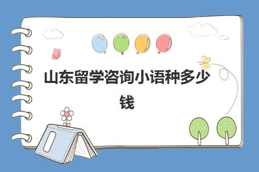 山东留学咨询小语种多少钱(山东高考小语种的限制)