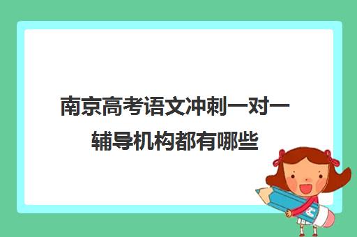 南京高考语文冲刺一对一辅导机构都有哪些(高考线上辅导机构有哪些比较好)