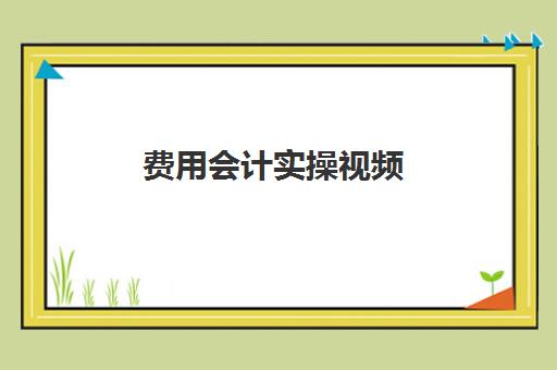 费用会计实操视频(初级会计培训班费用大概是多少?)