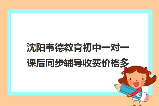 沈阳韦德教育初中一对一课后同步辅导收费价格多少钱(沈阳高中补课机构排行榜)