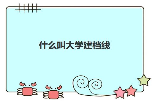 什么叫大学建档线(妇幼建档需要什么资料)
