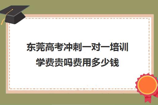 东莞高考冲刺一对一培训学费贵吗费用多少钱(高考冲刺班一般收费)
