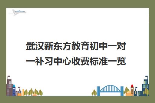 武汉新东方教育初中一对一补习中心收费标准一览表