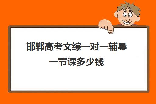 邯郸高考文综一对一辅导一节课多少钱(高二语文一对一辅导一小时多钱)